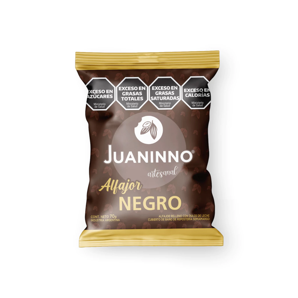 Alfajor de chocolate semi amargo