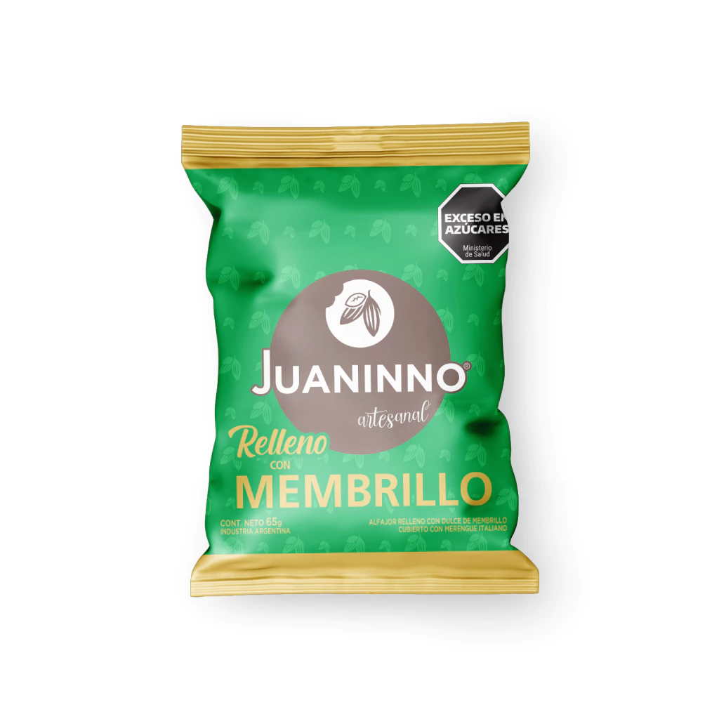 Alfajor relleno de membrillo cubierto con merengue